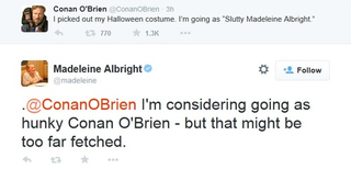 Illustration for article titled Conan O'Brien vs. Madeleine Albright: FIGHT!